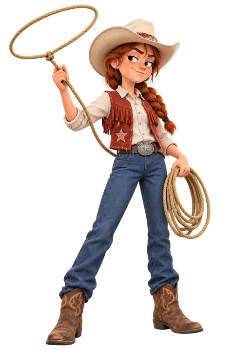The Rodeo Queen spinning a lasso