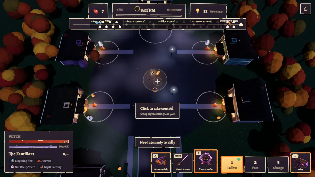 Gameplay: the cul-de-sac from above